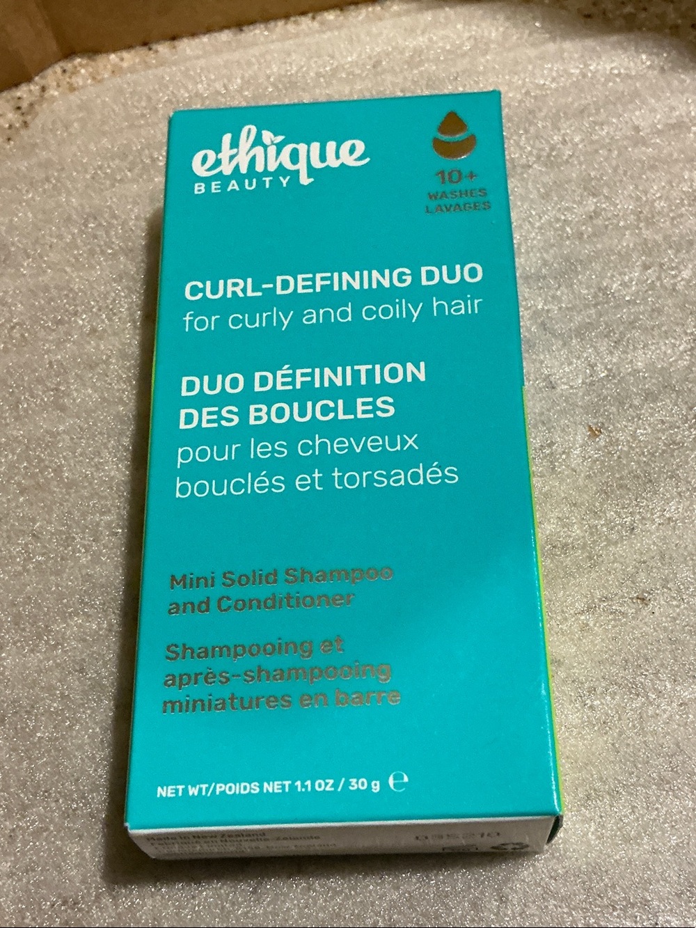 Ethique Beauty Curl-Defining Duo Mini Travel Solid Shampoo/Conditioner 1.1oz
